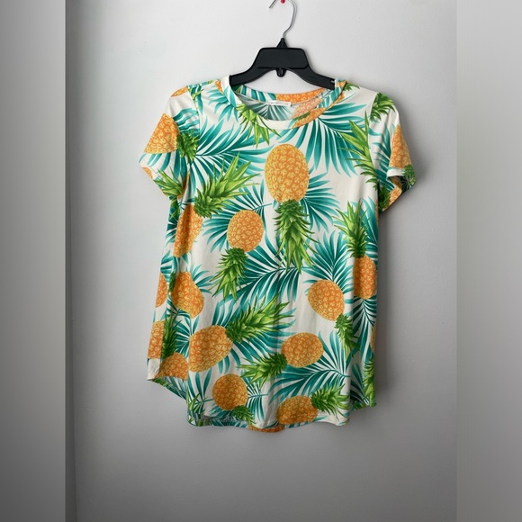 NWOT Pineapple Tee Top - Picture 1 of 4